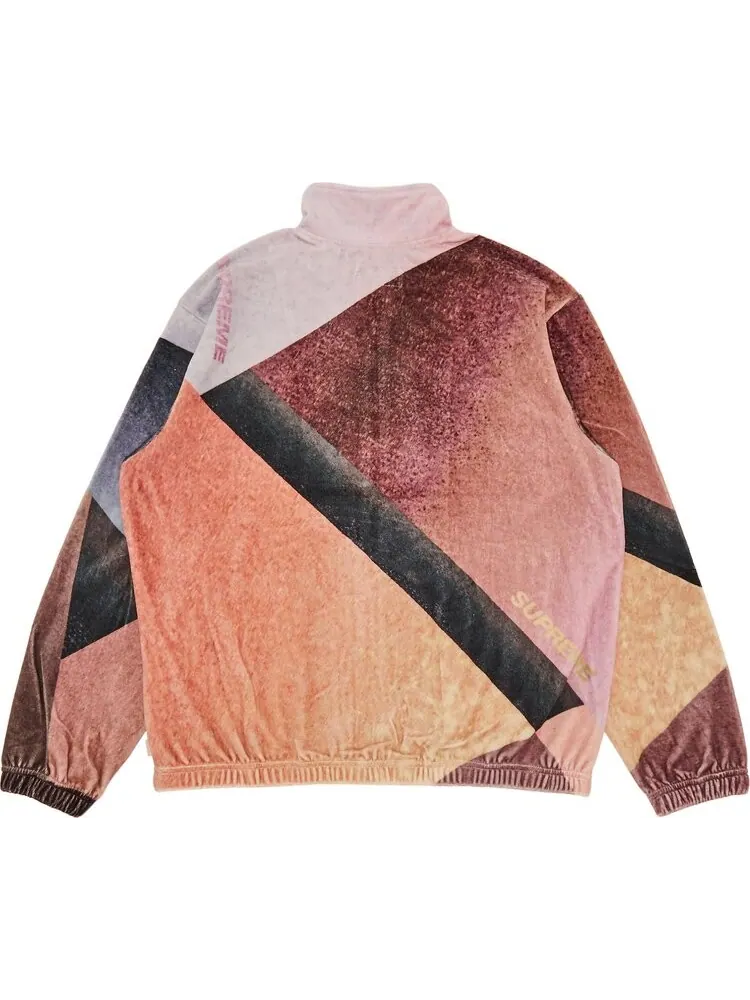 Куртка Supreme Geo Velour Track Jacket Pink — изображение 2 из 3, розовый
