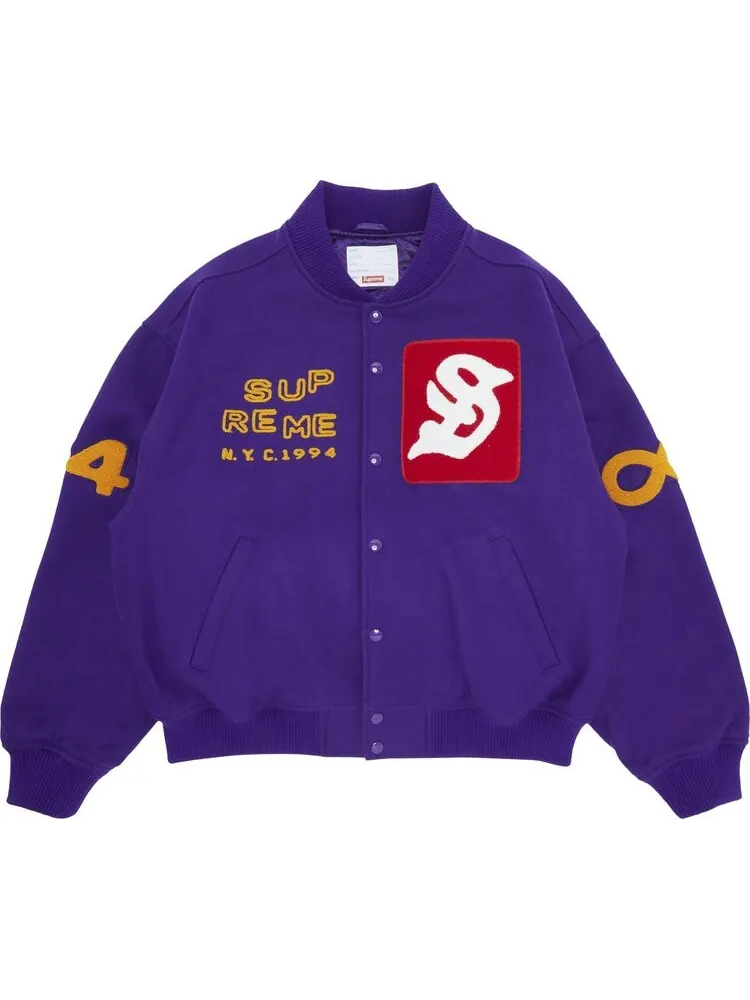 Куртка Supreme Tourist Varsity Jacket 'Purple' — изображение 1 из 3, фиолетовый