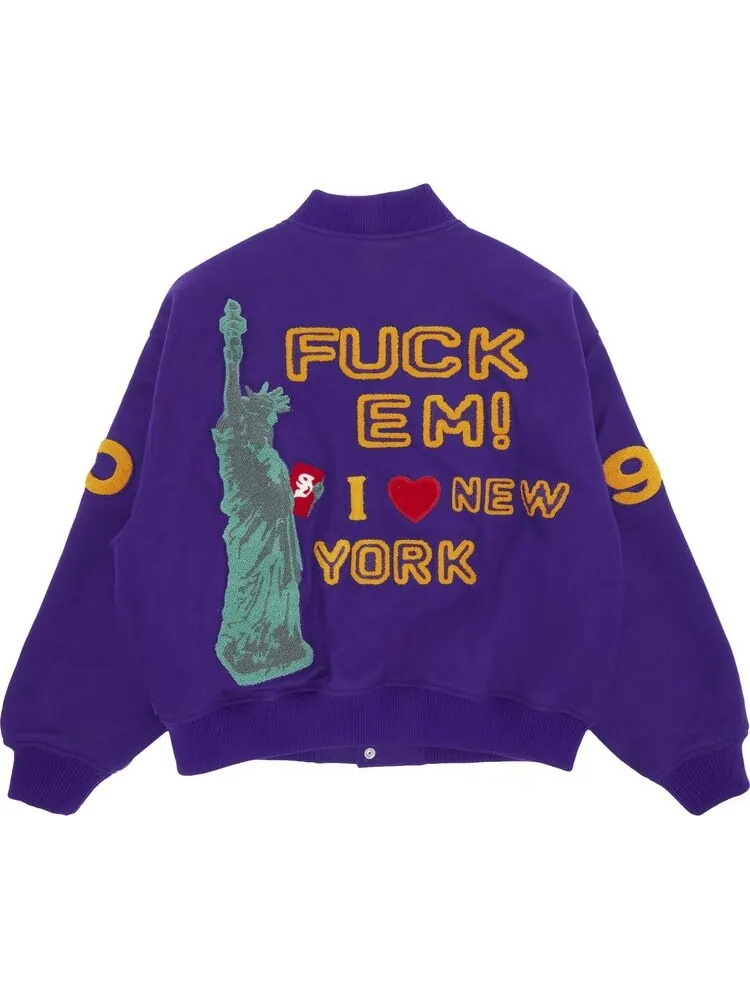 Куртка Supreme Tourist Varsity Jacket 'Purple' — изображение 2 из 3, фиолетовый