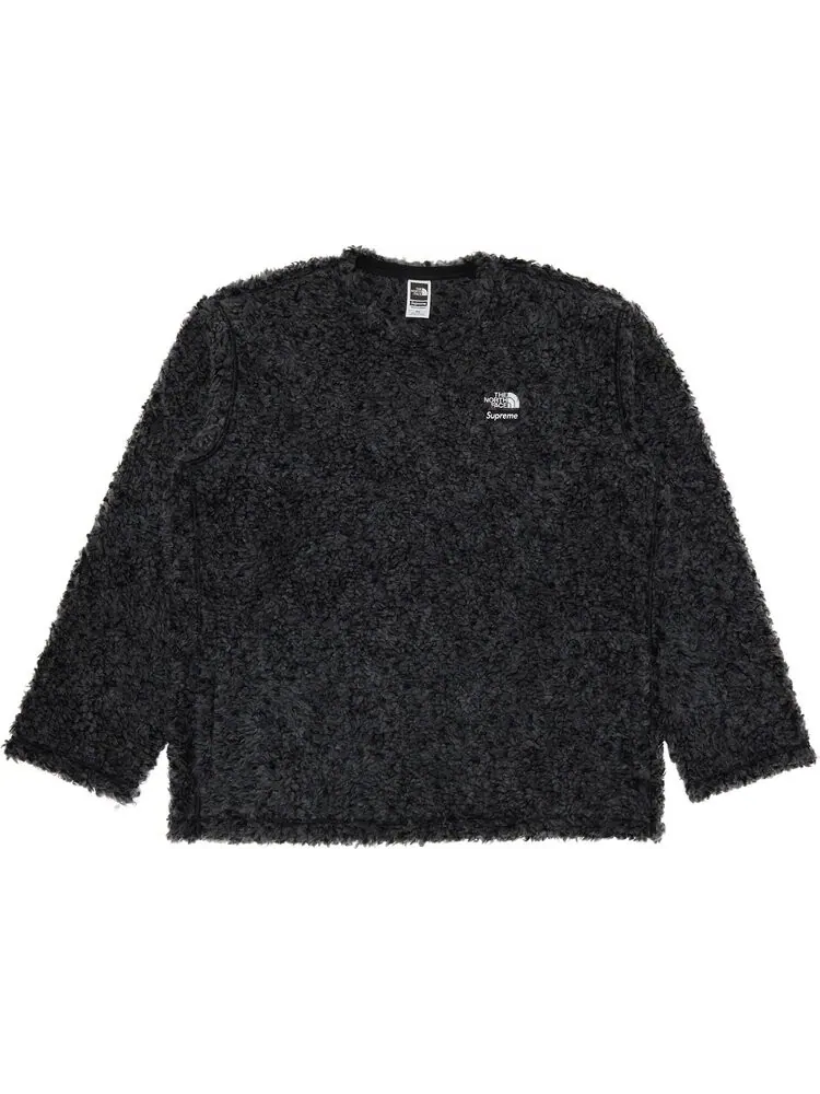 Лонгслив Supreme x The North Face High Pile Fleece Long-Sleeve Top 'Black' — изображение 1 из 3, черный