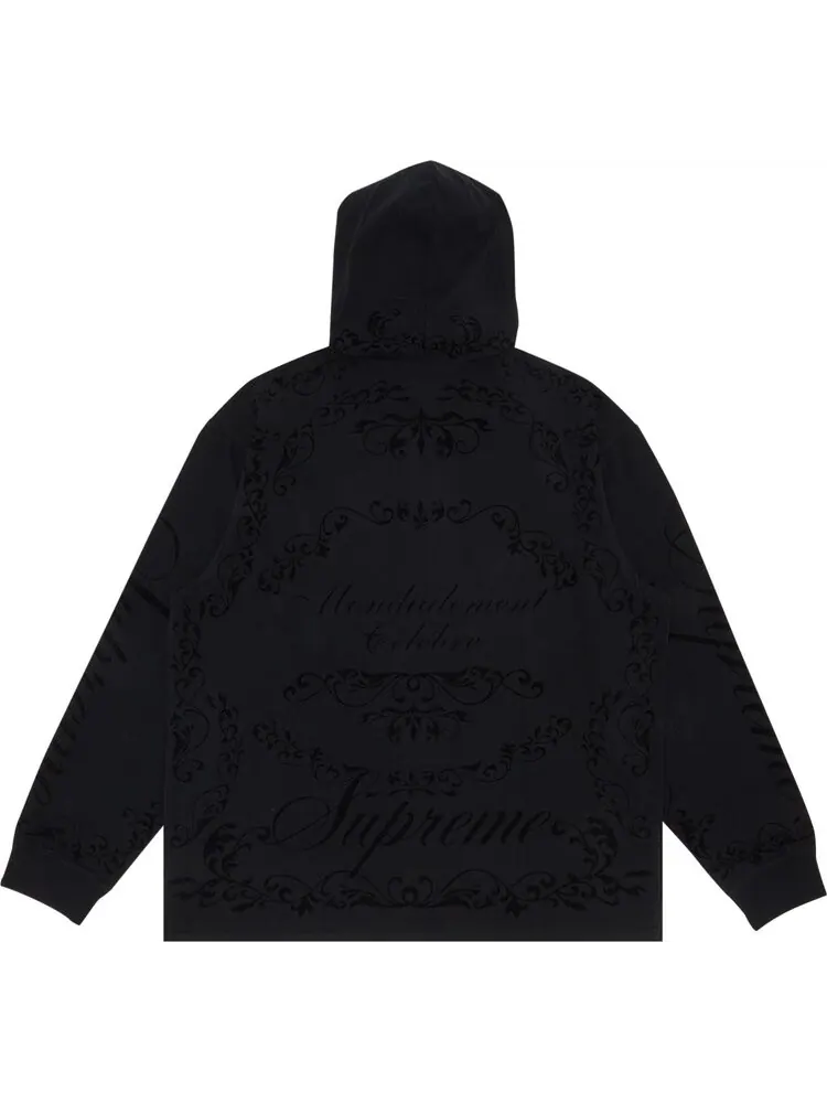 Лонгслив Supreme Celebr Hooded Long-Sleeve Top 'Black' — изображение 2 из 3, черный