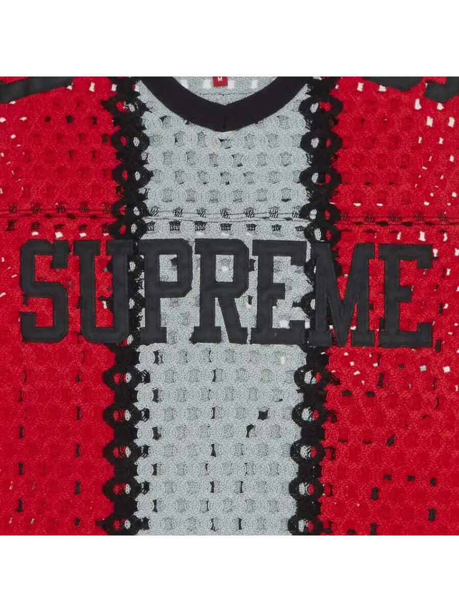 Футболка Supreme Crochet Football — изображение 3 из 3, красный/черный