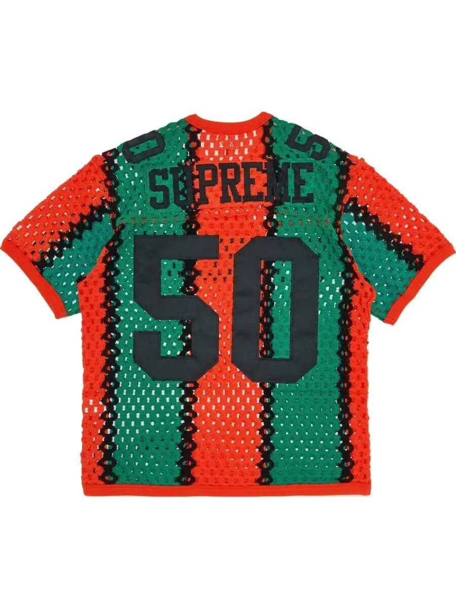 Футболка Supreme Crochet Football — изображение 2 из 3, оранжевый
