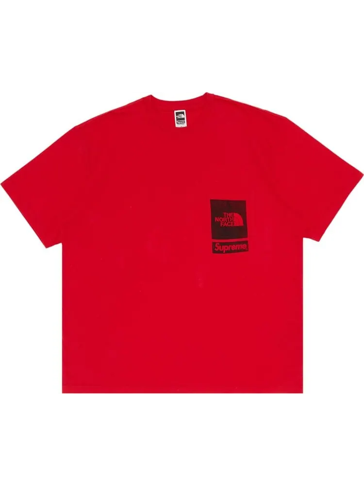 Футболка Supreme x The North Face Printed Pocket Tee 'Red' — изображение 1 из 2, красный