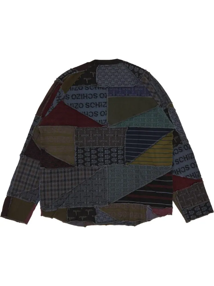 Лонгслив Supreme Patchwork Jacquard Long-Sleeve Top 'Black' — изображение 2 из 3, черный