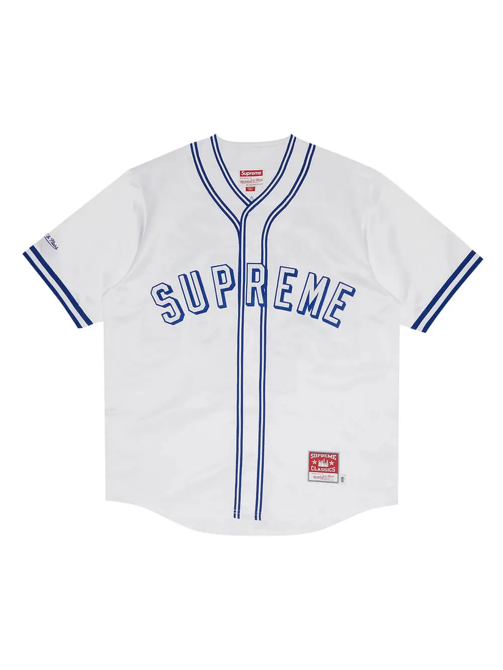 Бейсбольное джерси Supreme x Mitchell & Ness Satin — изображение 1 из 1, белый