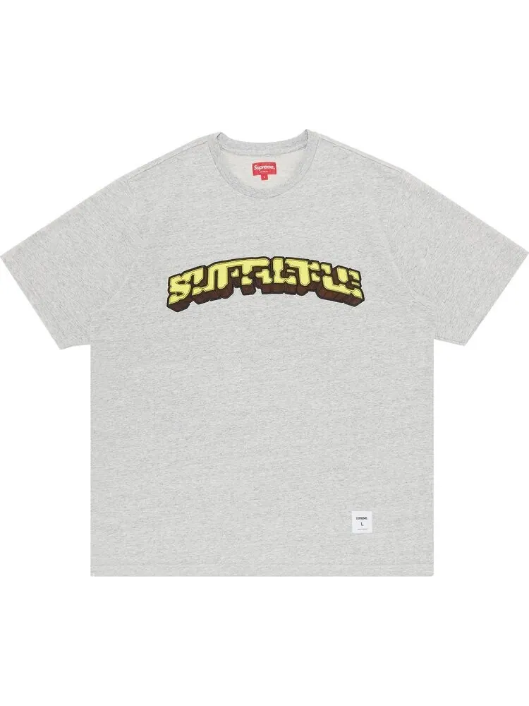 Футболка Supreme Block Arc Short-Sleeve Top 'Heather Grey' — изображение 1 из 2, серый