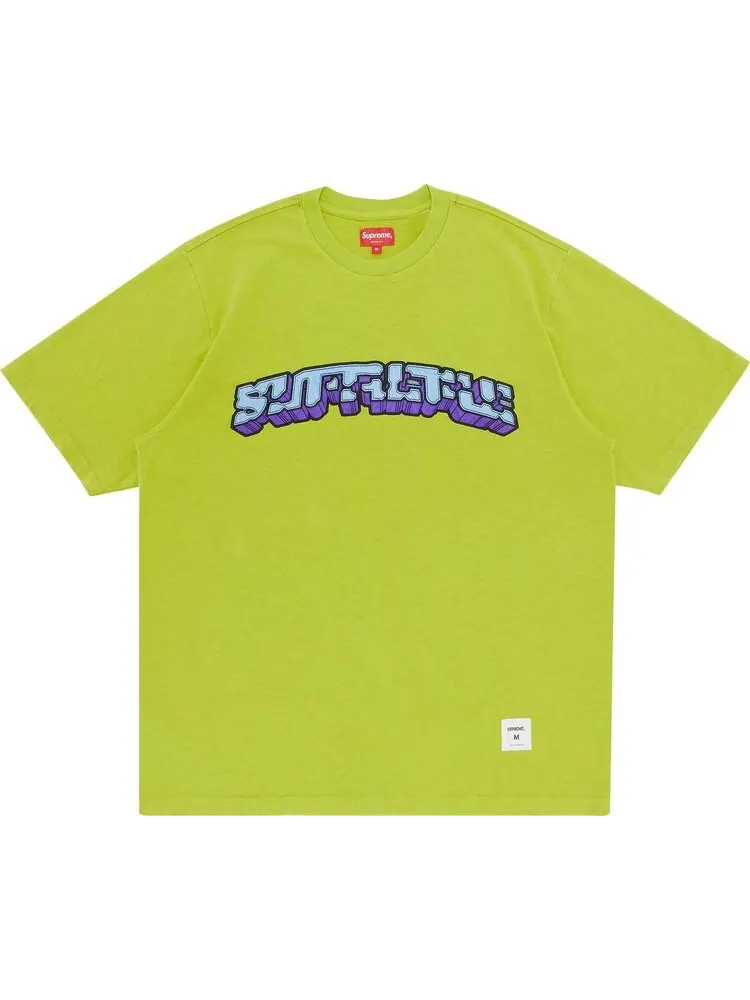 Футболка Supreme Block Arc Short-Sleeve Top 'Lime' — изображение 1 из 2, зеленый