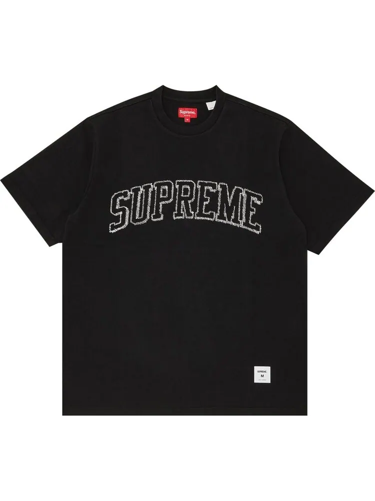 Футболка Supreme Sketch Embroidered Short-Sleeve Top 'Black' — изображение 1 из 1, черный