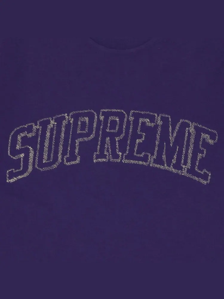 Футболка Supreme Sketch Embroidered Short-Sleeve Top 'Purple' — изображение 2 из 2, фиолетовый