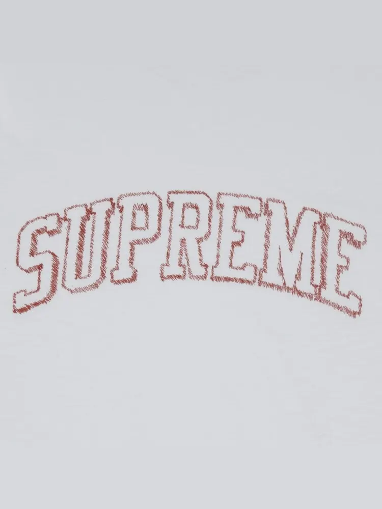Футболка Supreme Sketch Embroidered Short-Sleeve Top 'White' — изображение 2 из 2, белый