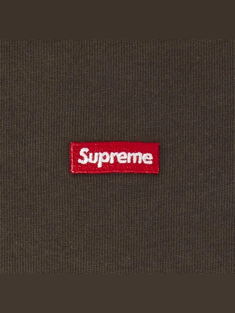 Лонгслив Supreme Small Box Long-Sleeve Tee 'Brown' — изображение 2 из 2, коричневый