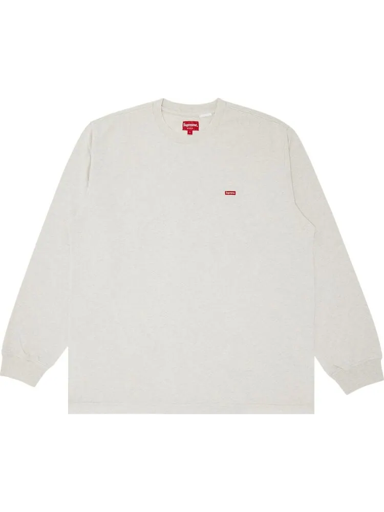 Лонгслив Supreme Small Box Long-Sleeve Tee 'Oatmeal' — изображение 1 из 2, загар