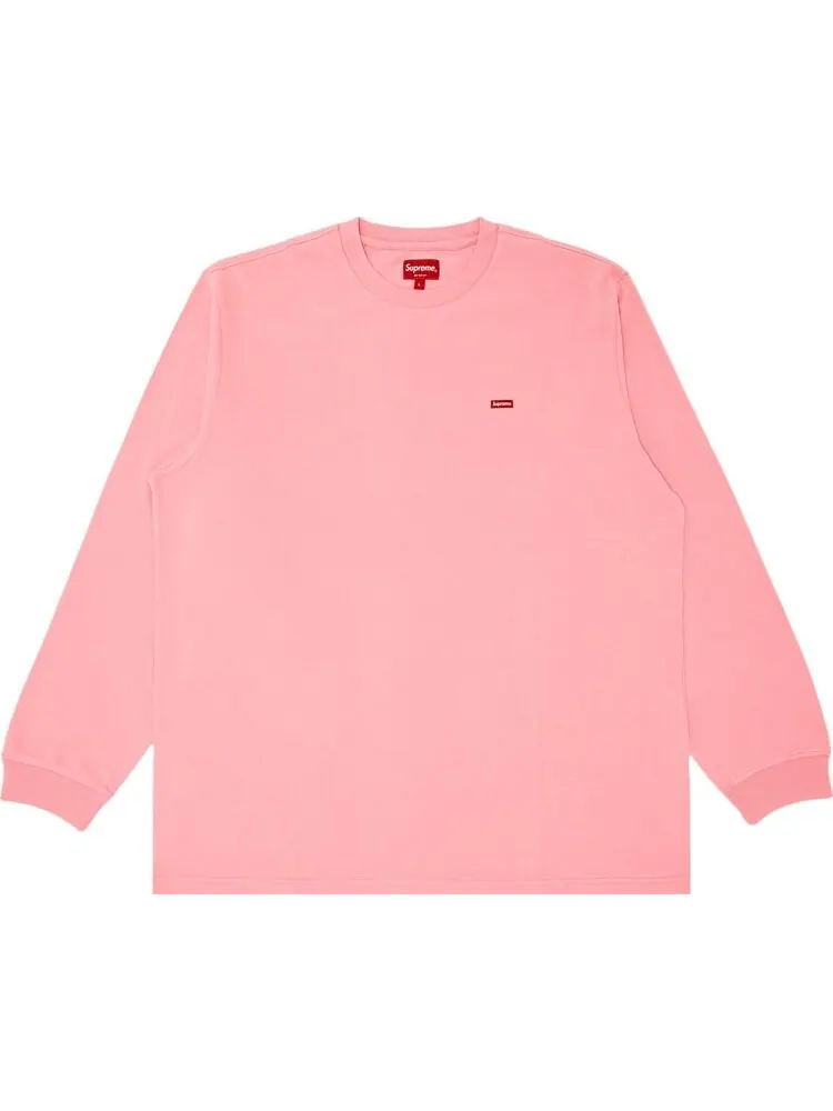 Лонгслив Supreme Small Box Long-Sleeve Tee 'Pink' — изображение 1 из 2, розовый
