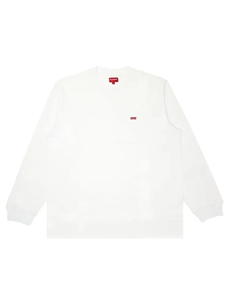 Лонгслив Supreme Small Box Long-Sleeve Tee 'White' — изображение 1 из 2, белый