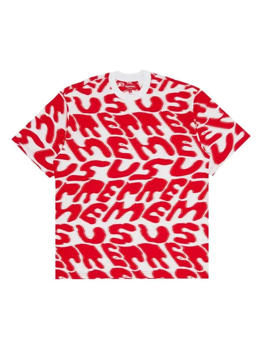 Футболка Supreme Stacked Intarsia — изображение 1 из 3, белый/красный