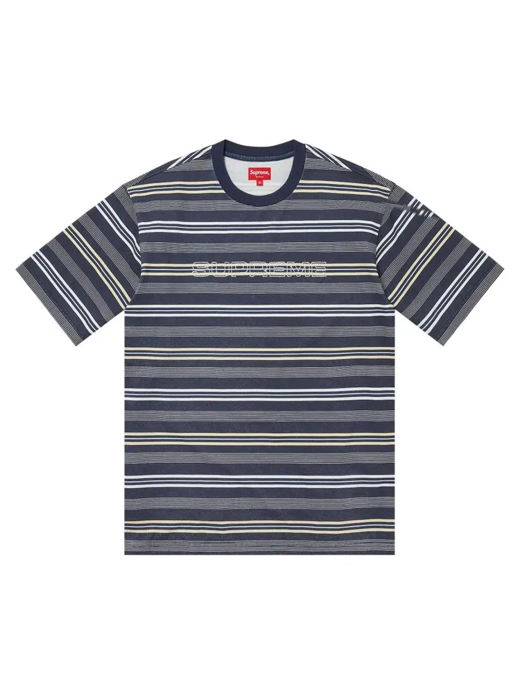 Топ Supreme Dash Stripe Short-Sleeve Top — изображение 1 из 1, синий
