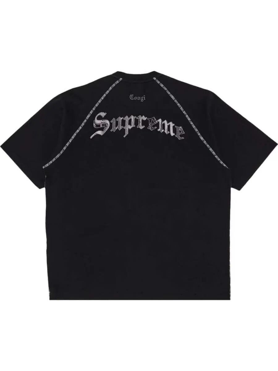 Футболка Supreme x Coogi Raglan Short-Sleeve — изображение 2 из 3, черный
