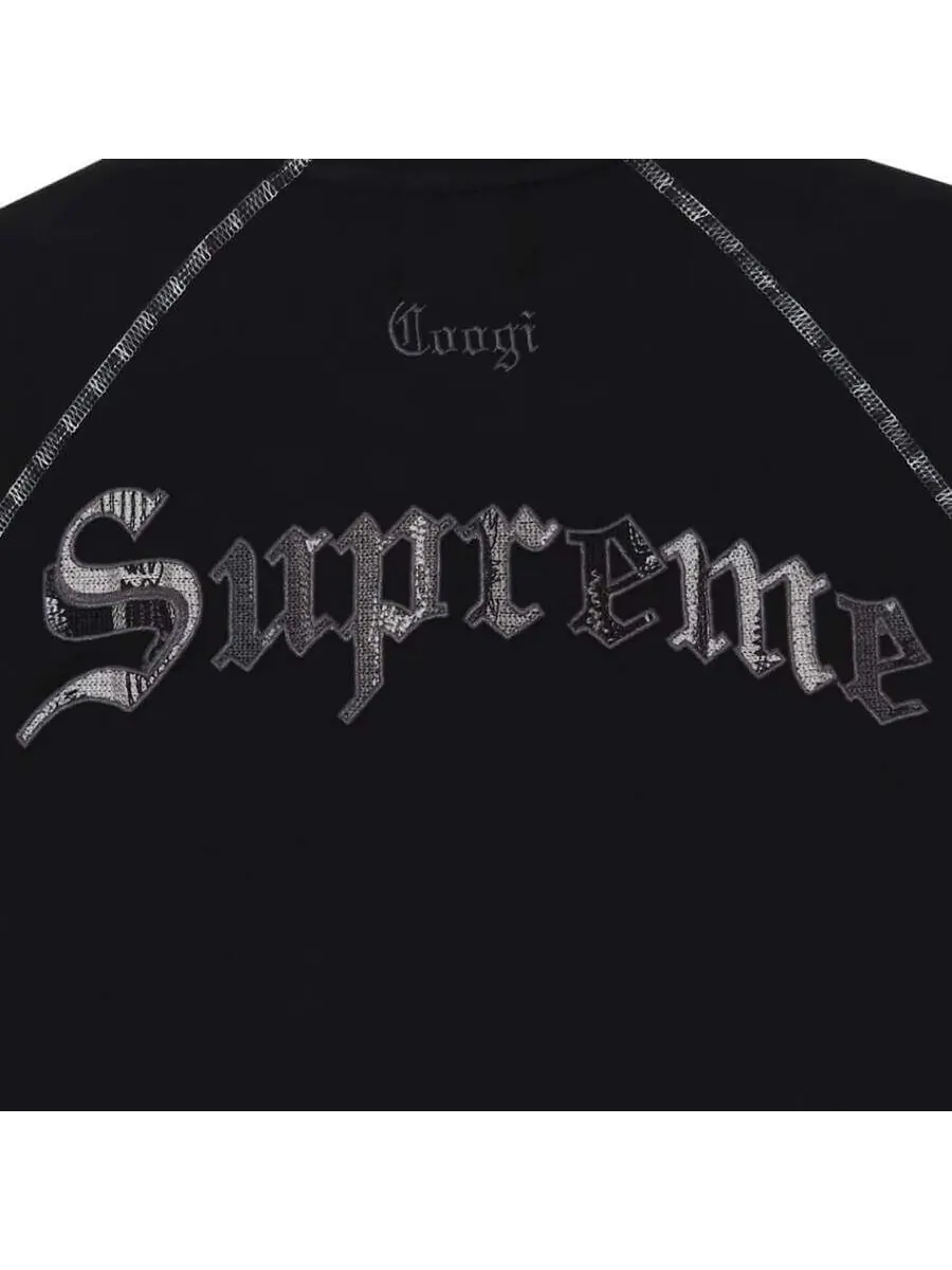 Футболка Supreme x Coogi Raglan Short-Sleeve — изображение 3 из 3, черный