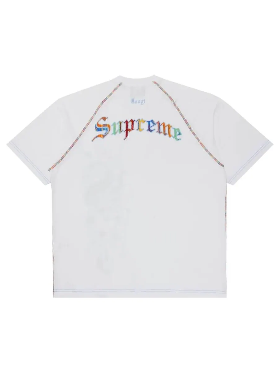 Футболка Supreme x Coogi Raglan Short-Sleeve — изображение 2 из 3, белый