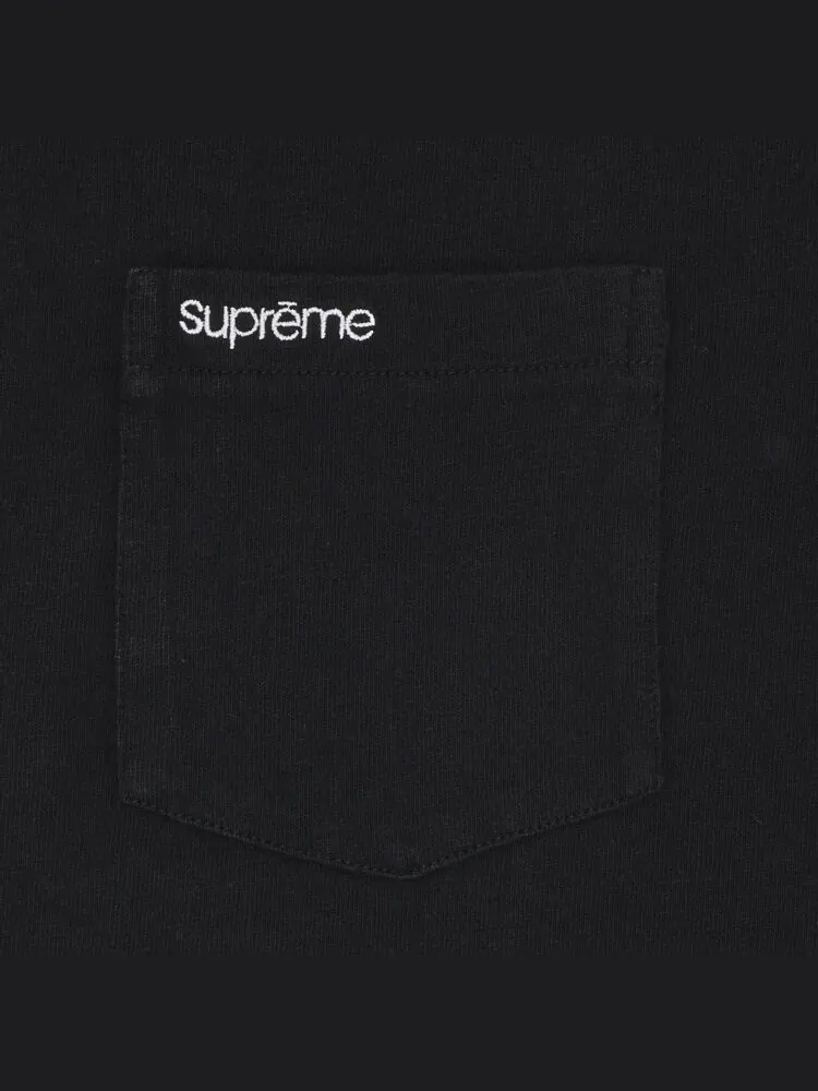 Футболка Supreme Short-Sleeve Pocket Tee 'Black' — изображение 2 из 2, черный