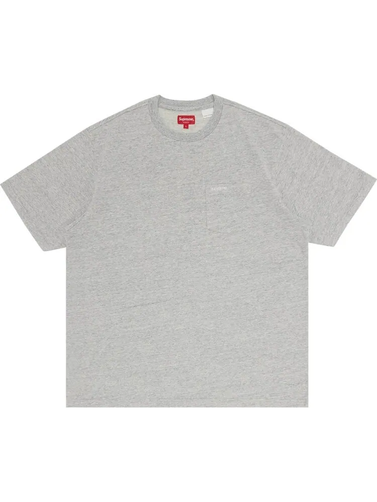 Футболка Supreme Short-Sleeve Pocket Tee 'Heather Grey' — изображение 1 из 2, серый