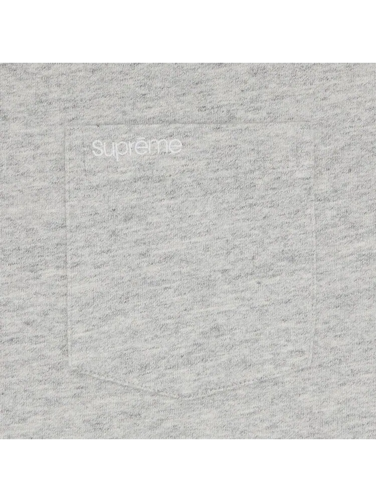 Футболка Supreme Short-Sleeve Pocket Tee 'Heather Grey' — изображение 2 из 2, серый
