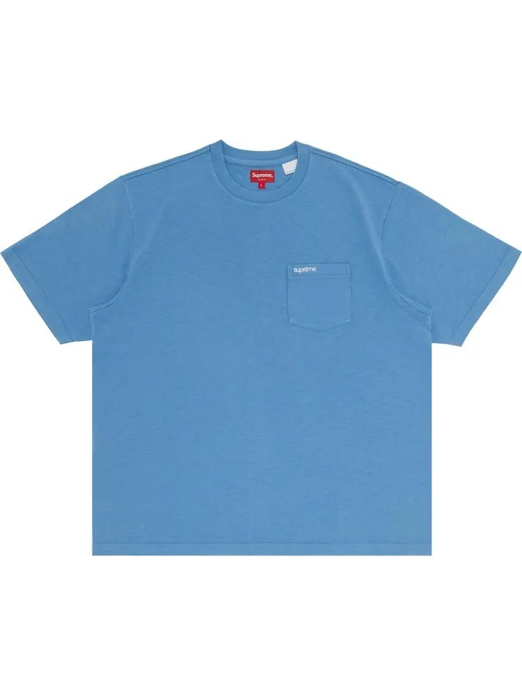 Футболка Supreme Short-Sleeve Pocket Tee 'Light Slate' — изображение 1 из 2, синий