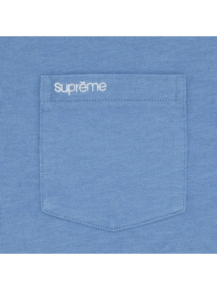 Футболка Supreme Short-Sleeve Pocket Tee 'Light Slate' — изображение 2 из 2, синий