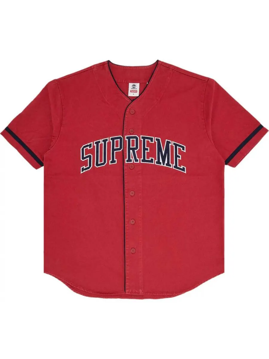 Рубашка Supreme x Timberland Baseball — изображение 1 из 3, красный