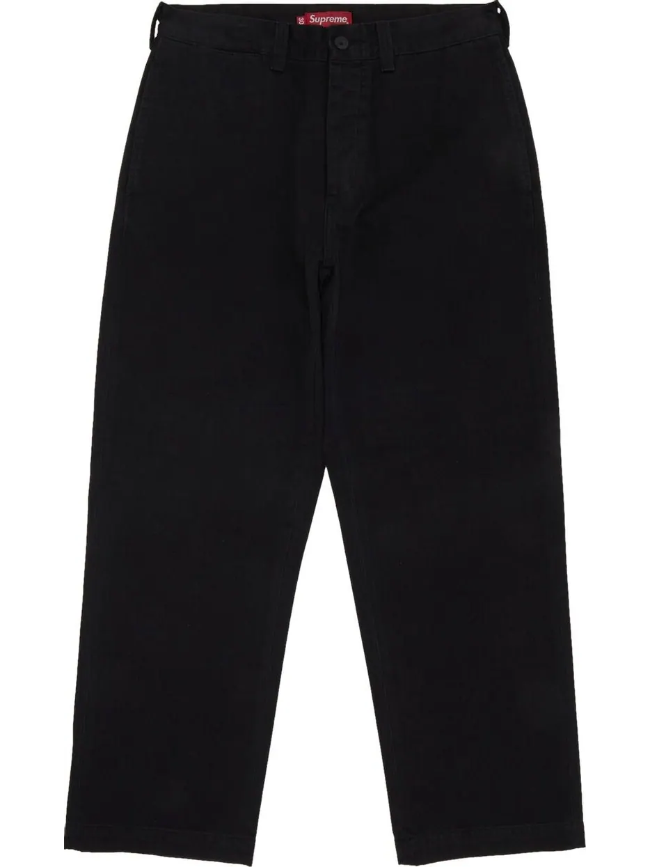 Брюки Supreme Chino Pant 'Black' — изображение 1 из 3, черный