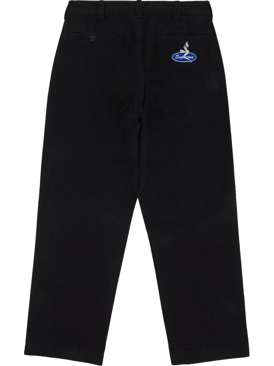 Брюки Supreme Chino Pant 'Black' — изображение 2 из 3, черный