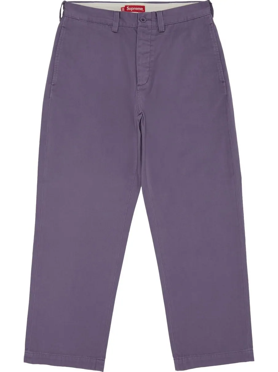 Брюки Supreme Chino Pant 'Dusty Purple' — изображение 1 из 3, фиолетовый