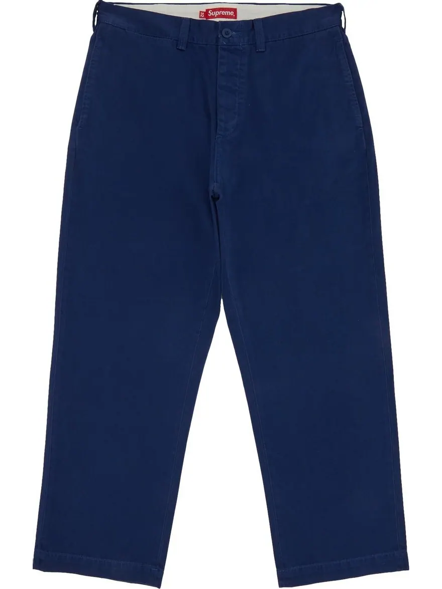 Брюки Supreme Chino Pant 'Light Navy' — изображение 1 из 3, синий