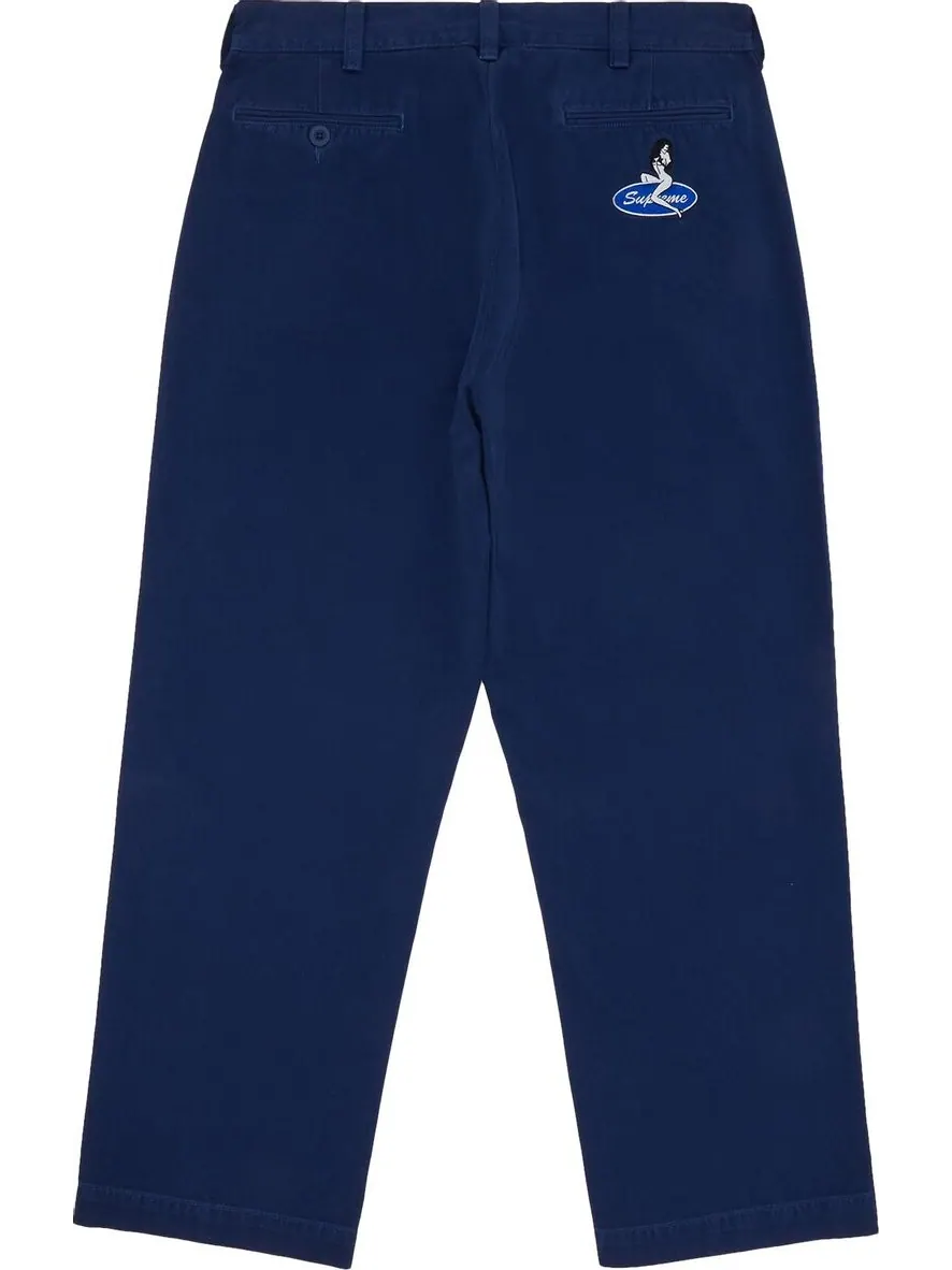 Брюки Supreme Chino Pant 'Light Navy' — изображение 2 из 3, синий