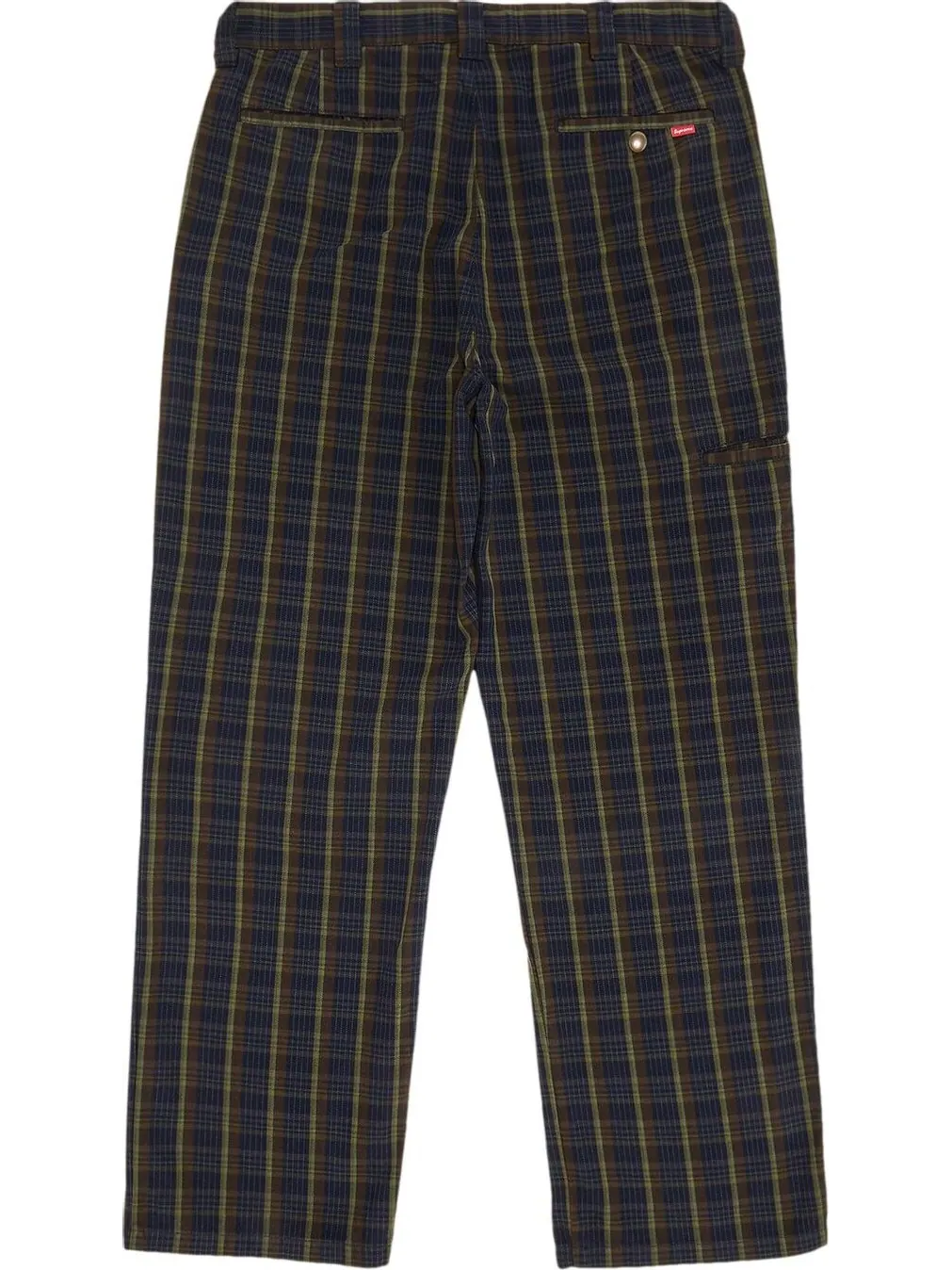 Брюки Supreme Work Pant 'Navy Plaid' — изображение 2 из 3, синий