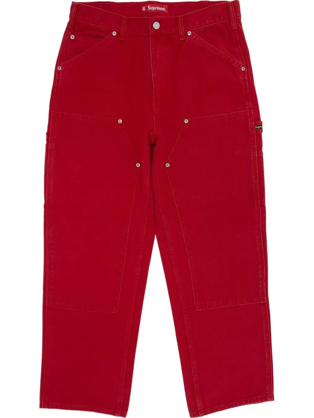 Брюки Supreme Double Knee Painter Pant 'Red' — изображение 1 из 3, красный
