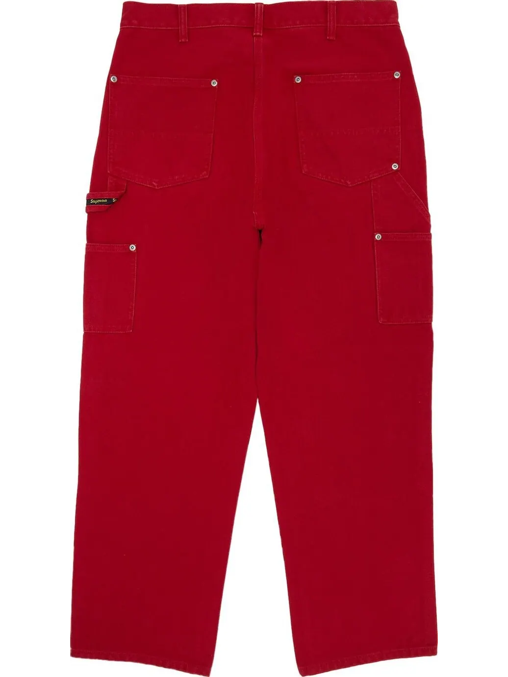 Брюки Supreme Double Knee Painter Pant 'Red' — изображение 2 из 3, красный