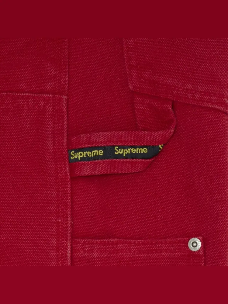 Брюки Supreme Double Knee Painter Pant 'Red' — изображение 3 из 3, красный