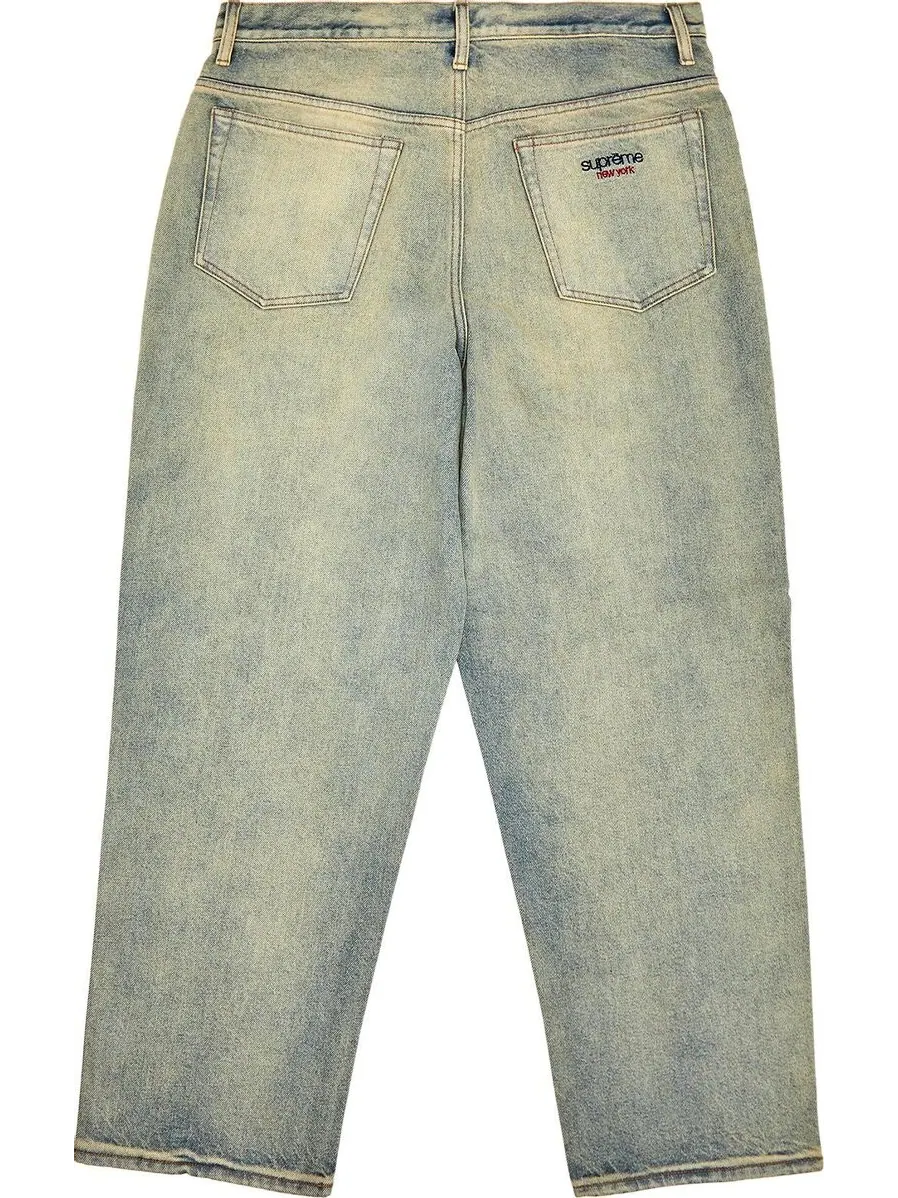 Джинсы Supreme Baggy Jean 'Dirty Indigo' — изображение 2 из 3, синий