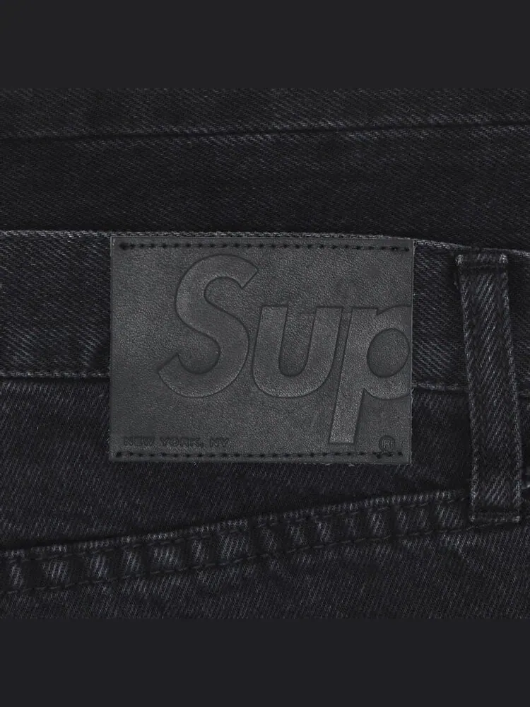 Джинсы Supreme Stone Washed Slim Jean 'Washed Black' — изображение 3 из 3, черный