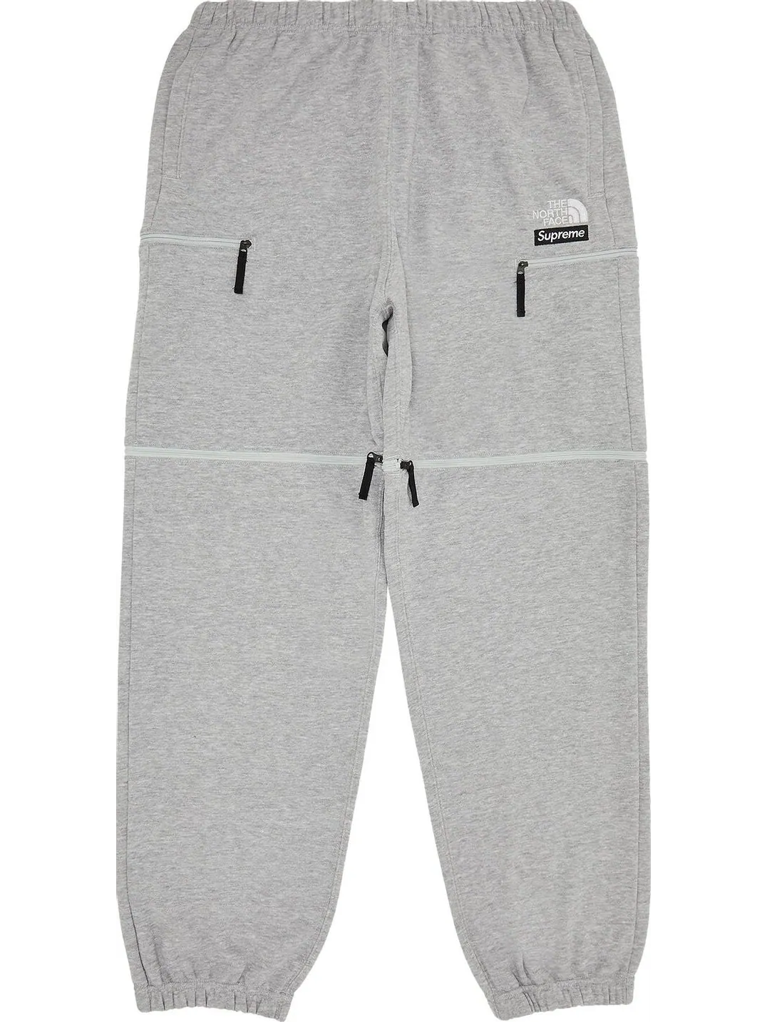 Спортивные брюки Supreme x The North Face Convertible Sweatpant 'Heather Grey' — изображение 1 из 3, серый