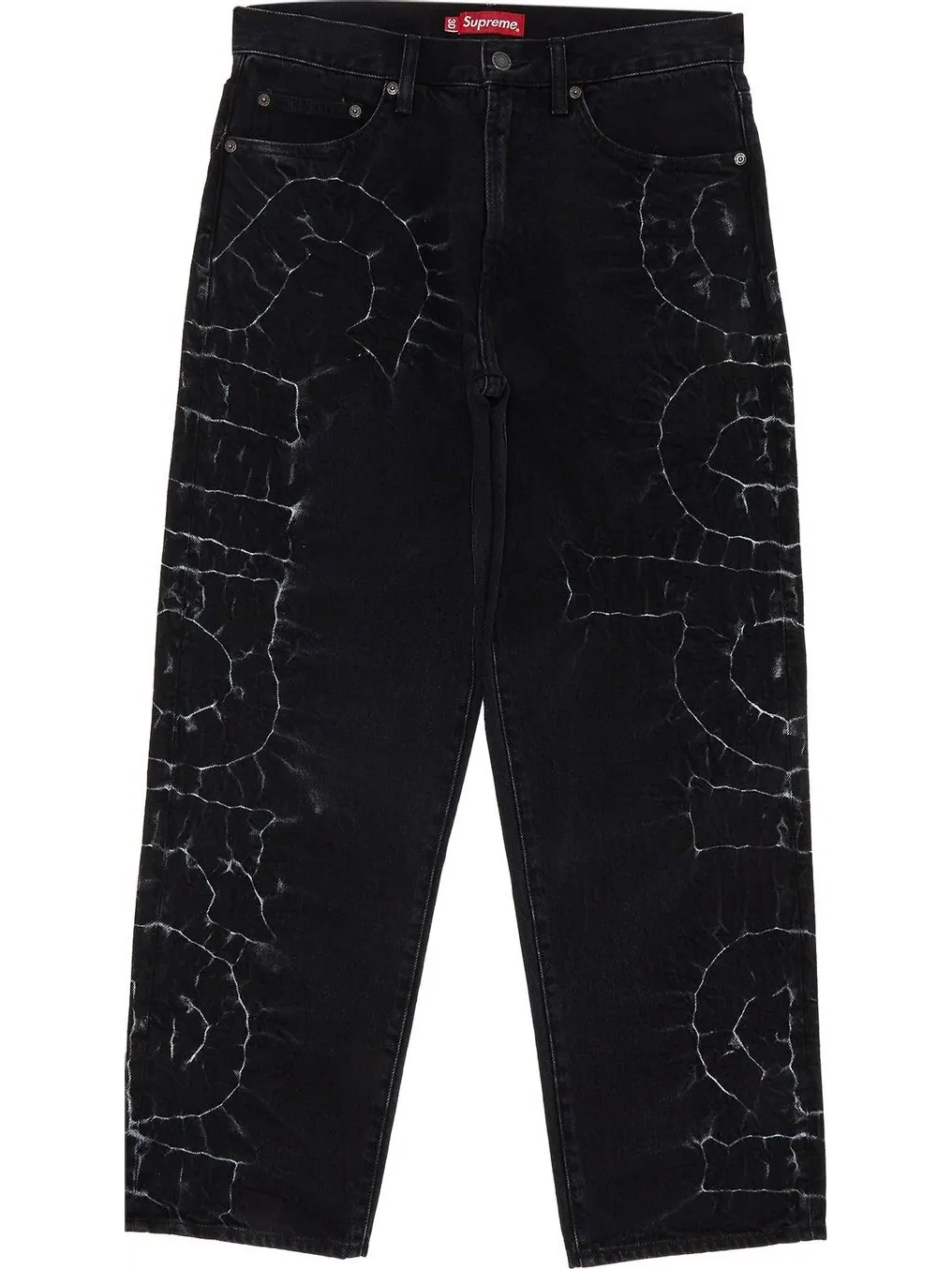 Джинсы Supreme Shibori Loose Fit Jean 'Black' — изображение 1 из 3, черный