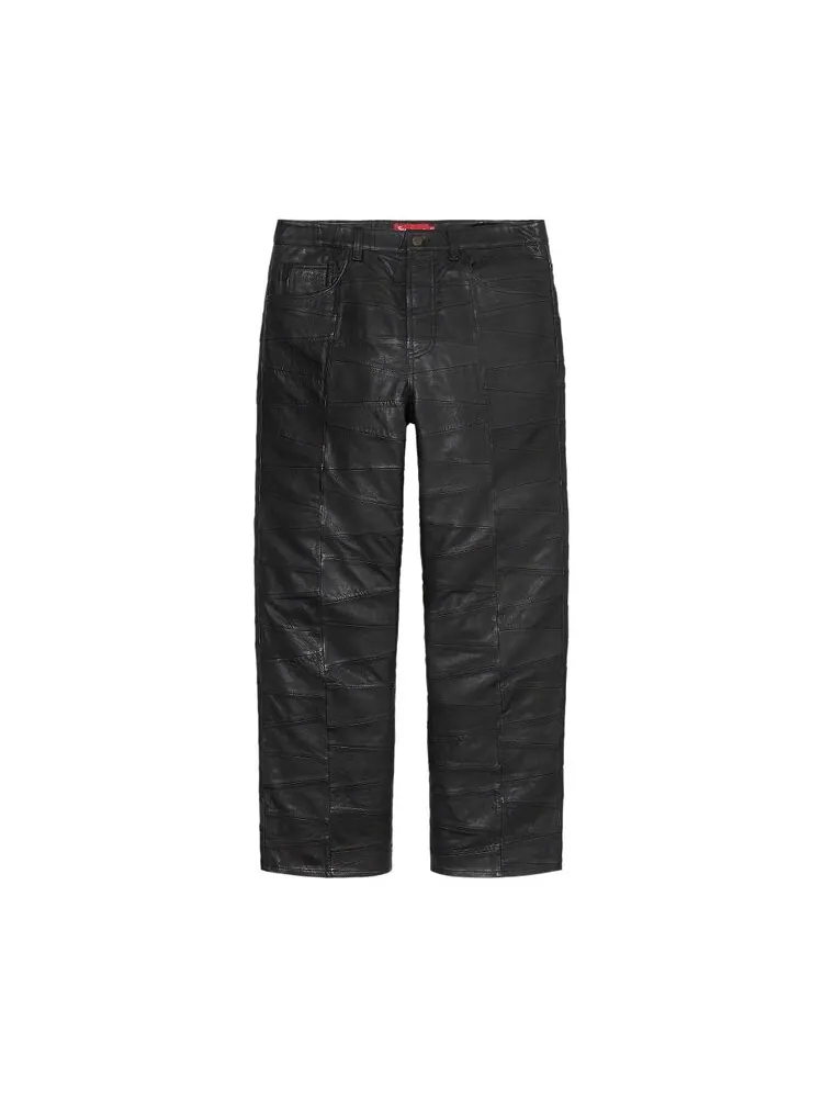 Джинсы Supreme Patchwork Leather 5-Pocket Jean — изображение 1 из 2, черный
