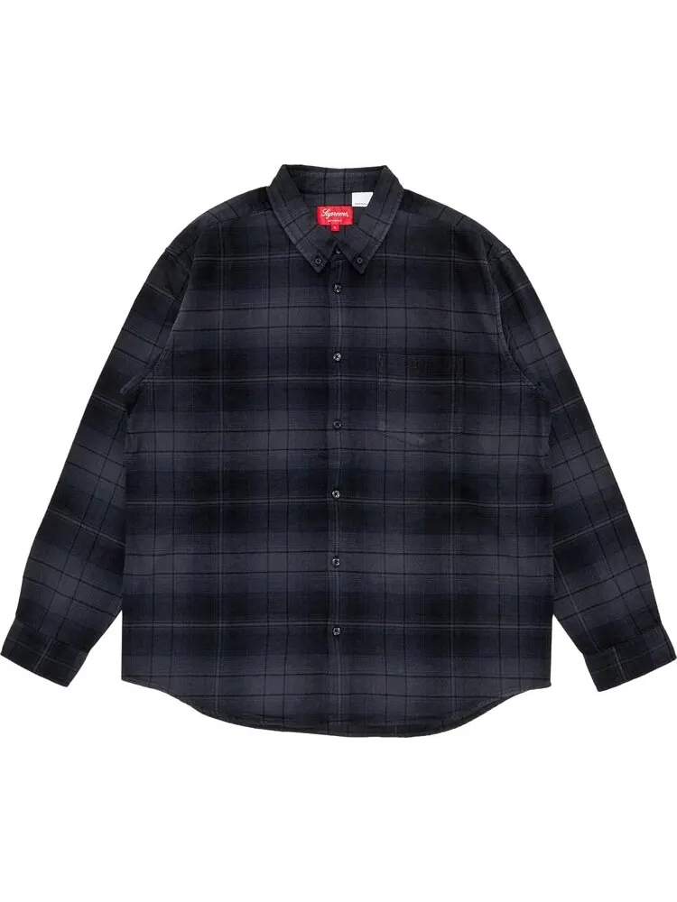 Рубашка Supreme Shadow Plaid Flannel Shirt 'Black' — изображение 1 из 3, черный