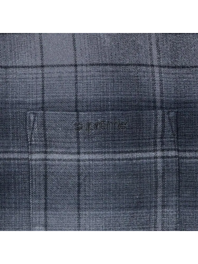 Рубашка Supreme Shadow Plaid Flannel Shirt 'Black' — изображение 3 из 3, черный