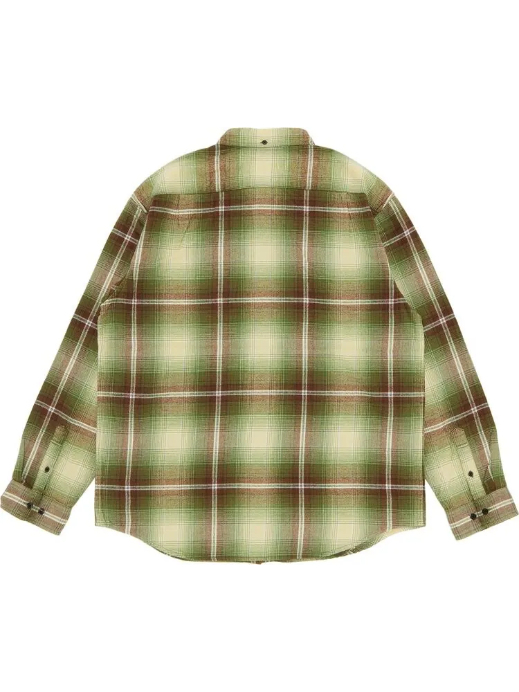 Рубашка Supreme Shadow Plaid Flannel Shirt 'Green' — изображение 2 из 3, зеленый