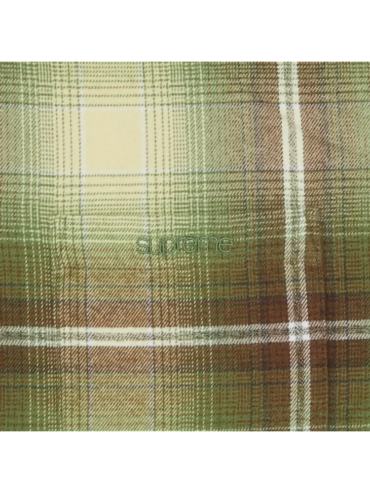 Рубашка Supreme Shadow Plaid Flannel Shirt 'Green' — изображение 3 из 3, зеленый