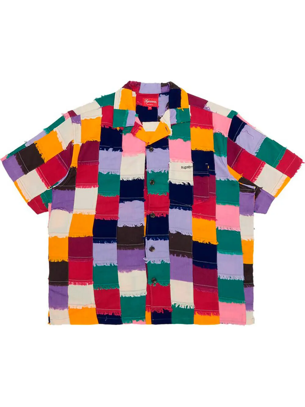 Рубашка Supreme Patchwork Short-Sleeve — изображение 1 из 1, мульти