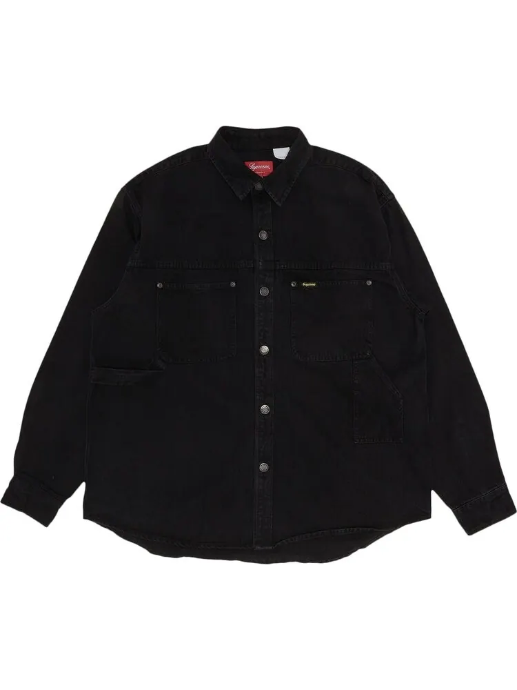 Рубашка Supreme Denim Painter Shirt 'Black' — изображение 1 из 3, черный